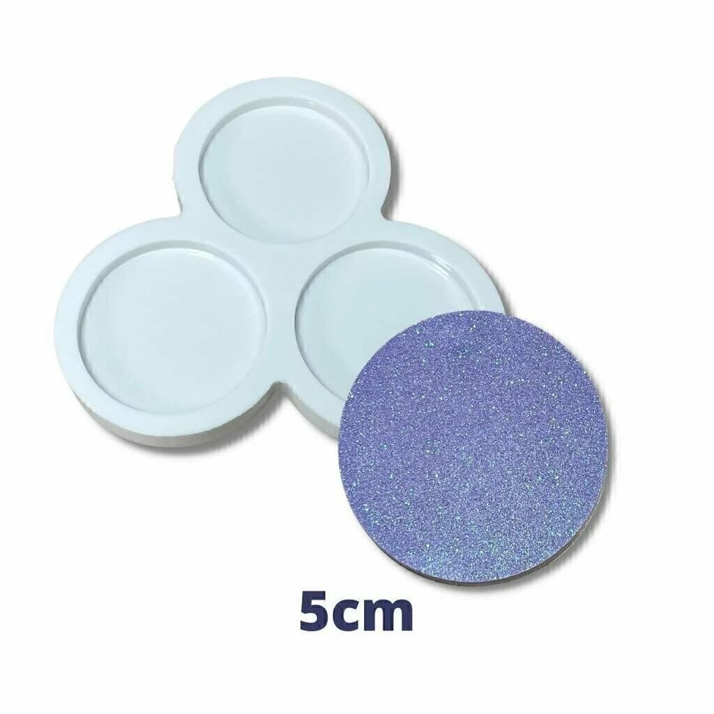 Molde de Silicone Para Resina Epóxi Redondo 5cm - Imagem 2