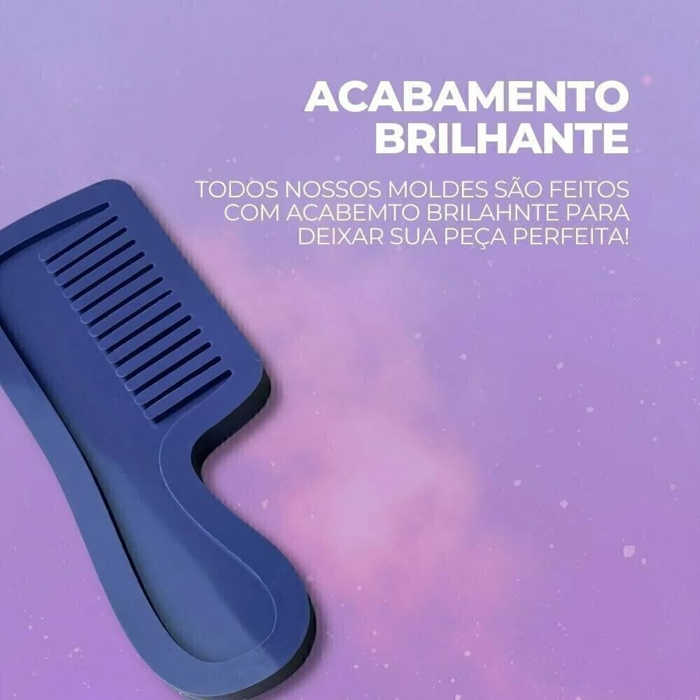Molde de Silicone Para Resina Epóxi Pente Médio - Imagem 3