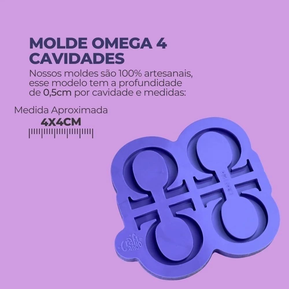 Molde de Silicone Para Resina Epóxi Ômega - Imagem 2