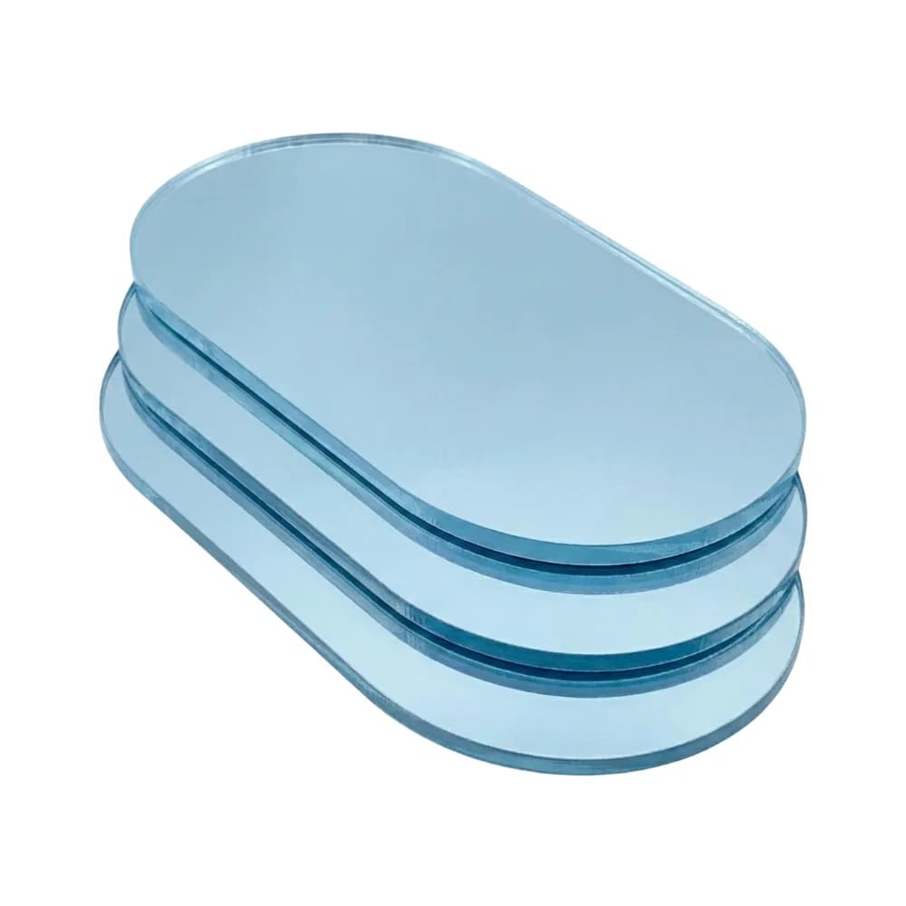 Kit de 3 Espelhos Acrílicos Espelho Clássico Grande 20cm