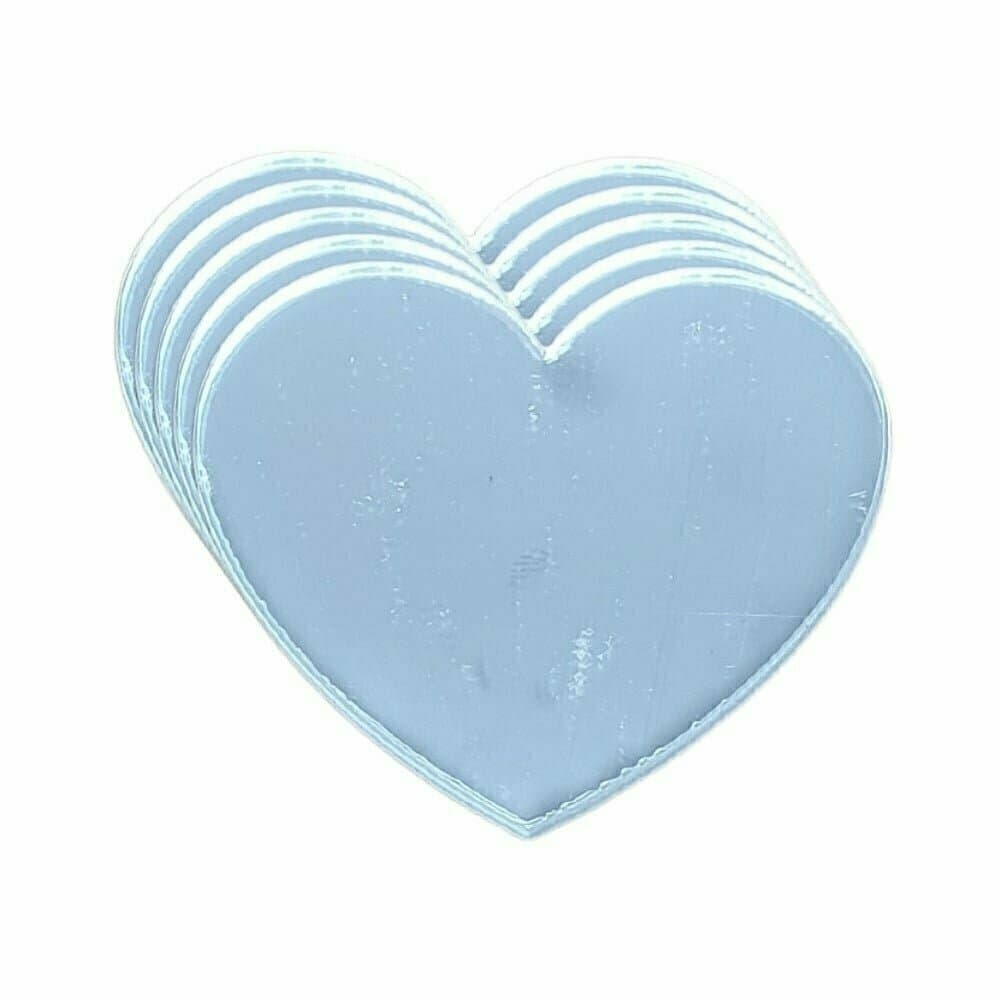 Kit de 5 Espelhos Acrílicos Espelho Coração Baby