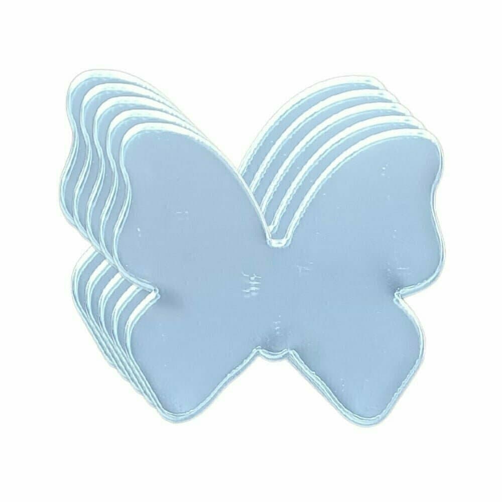 Kit de 8 Espelhos Acrílicos Paleta Mini Espelho Borboleta 5x6cm