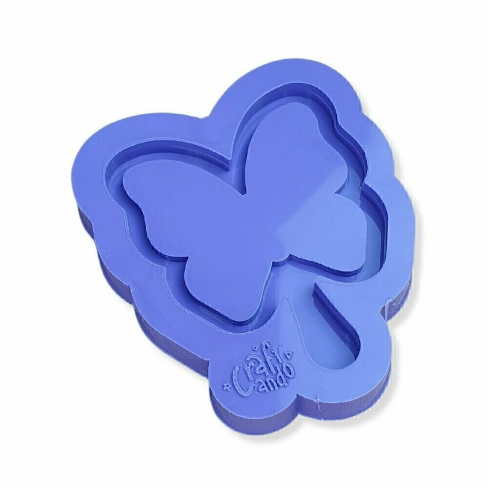 Molde de Silicone Para Resina Epóxi Mini Espelho Borboleta