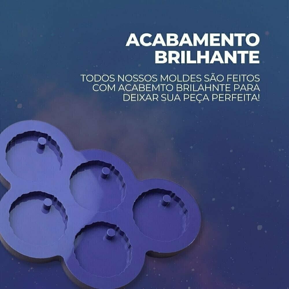 [Bazar] ***Molde de Silicone Para Resina Epóxi Redondo Geodo 4cm