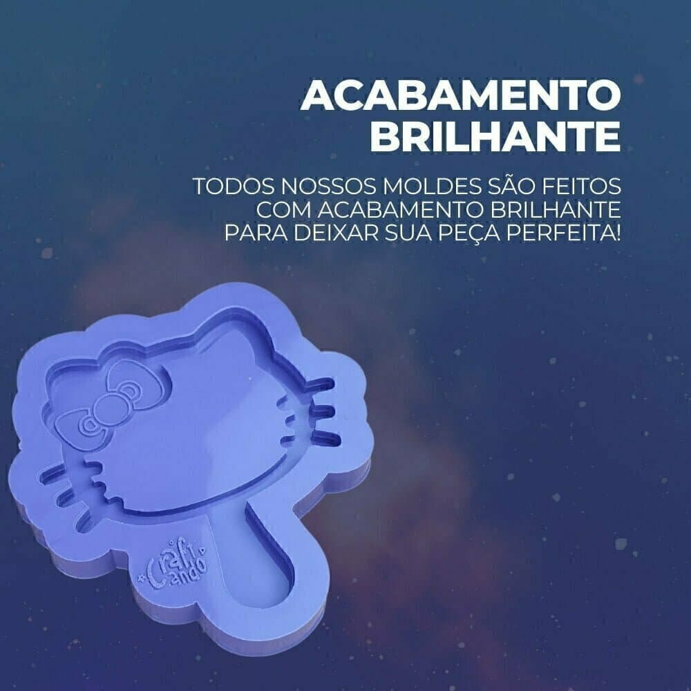 Molde de Silicone Para Resina Epóxi Mini Espelho Hello K