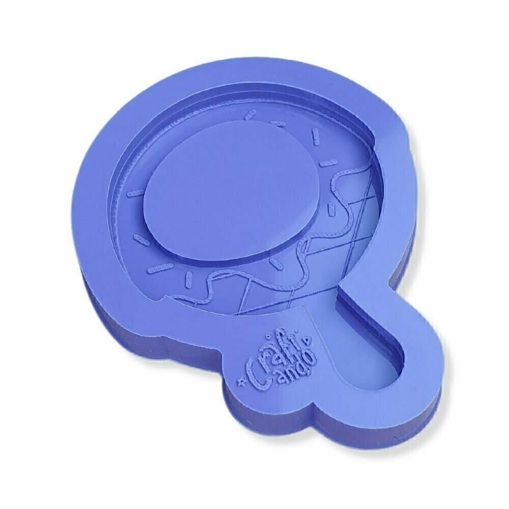 Molde de Silicone Para Resina Epóxi Mini Espelho Donut