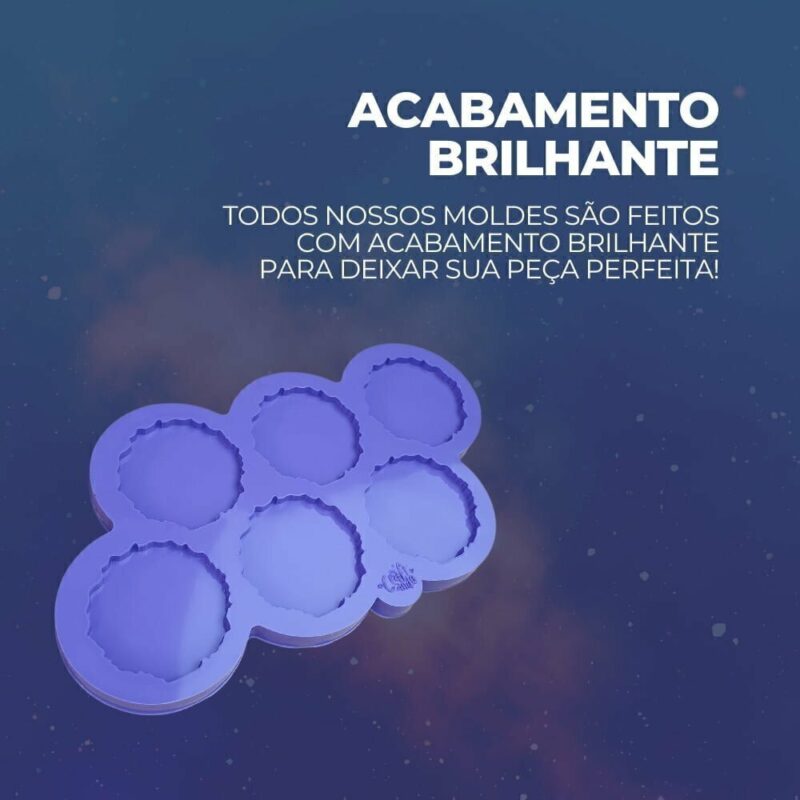 Molde de Silicone Para Resina Epóxi Paleta Geodo Porta Guardanapos - Imagem 3