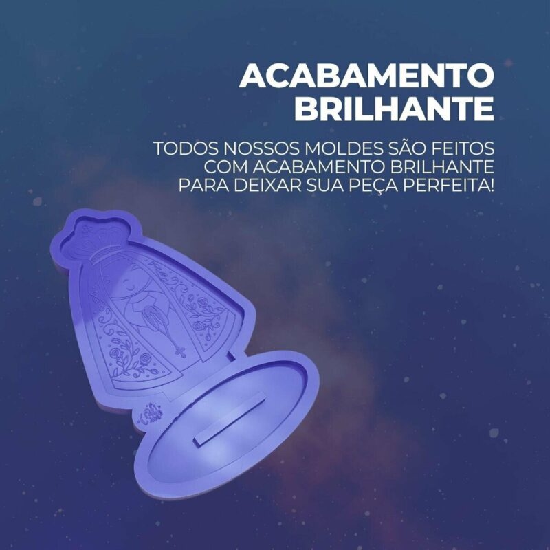 Molde de Silicone Para Resina Epóxi Nossa Senhora com Base 15cm - Imagem 3