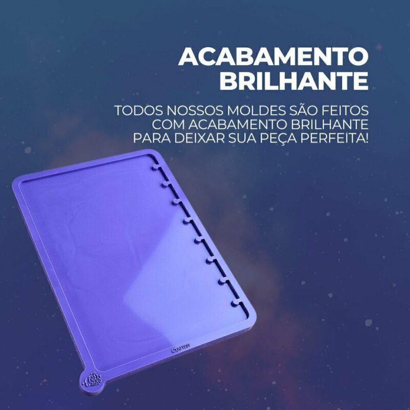 Molde de Silicone Para Resina Capa Agenda A5 Discos - Imagem 3