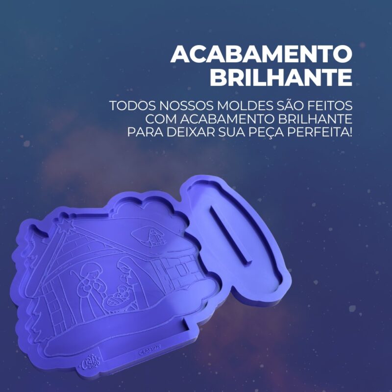 Molde de Silicone Para Resina Epóxi Presépio de Natal 2024 - Imagem 3