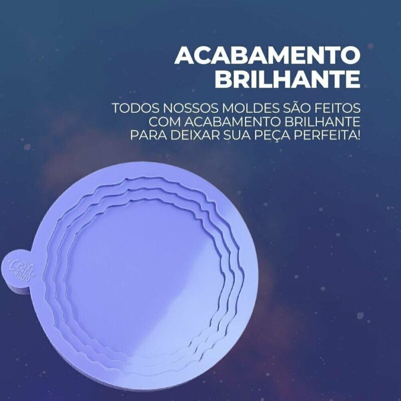 Molde de Silicone Para Resina Epóxi Porta Copos 3D Geodo - Imagem 3