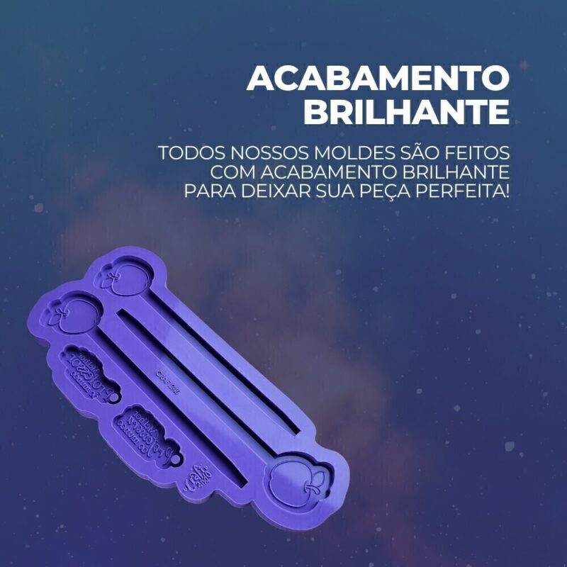 Molde de Silicone Para Resina Epóxi Caneta Maçã Professores - Imagem 3