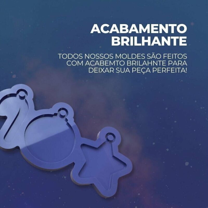 Molde de Silicone Para Resina Epóxi Enfeites para Arvore - Imagem 3