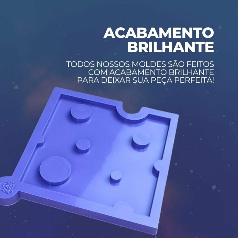 Molde de Silicone Para Resina Epóxi Porta Copos Queijo - Imagem 3