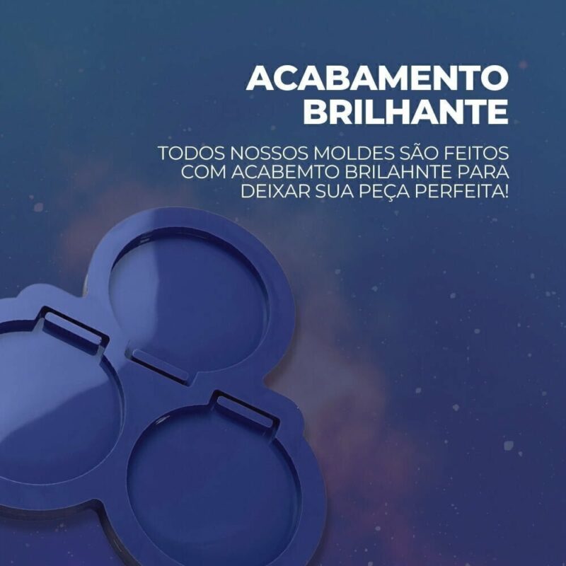 Molde de Silicone Para Resina Epóxi Redondo Medalha - Imagem 3