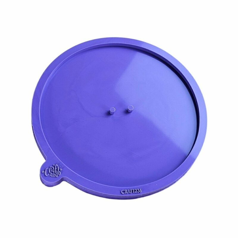 Molde de Silicone Para Resina Porta Aliança Redondo Furo Central