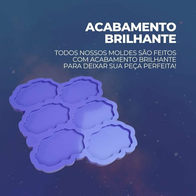 Molde de Silicone Para Resina Epóxi Paleta Abstrata Porta Guardanapos - Image 3
