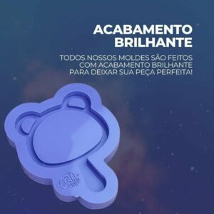 Molde de Silicone Para Resina Epóxi Mini Espelho Ursinho - Image 3
