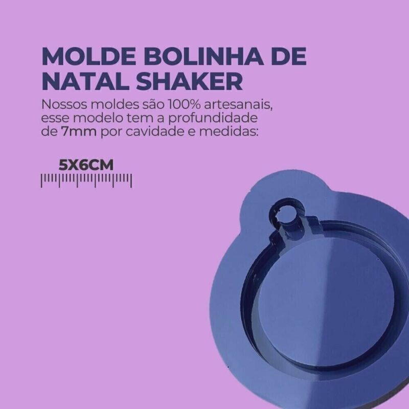 Molde de Silicone Para Resina Epóxi Bolinha de Natal Shaker - Imagem 2