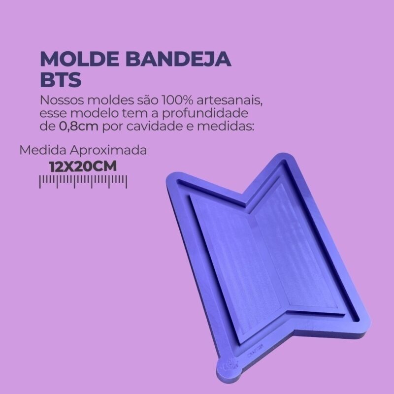 Molde de Silicone Para Resina Epóxi Bandeja BTS - Imagem 2