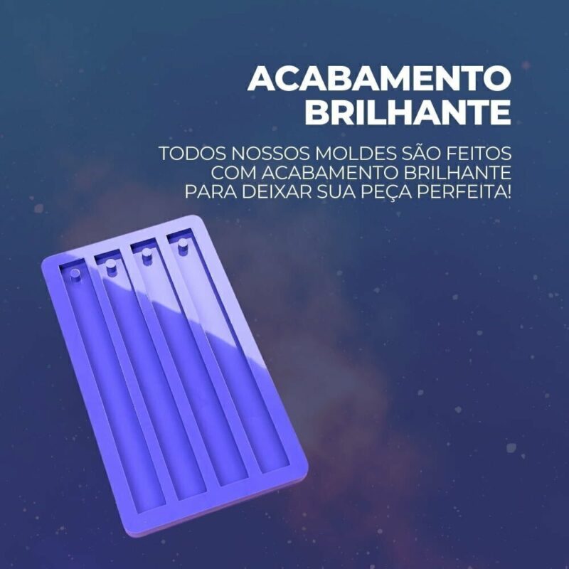 Molde de Silicone Para Resina Epóxi Marcador de Página Filete - Imagem 3