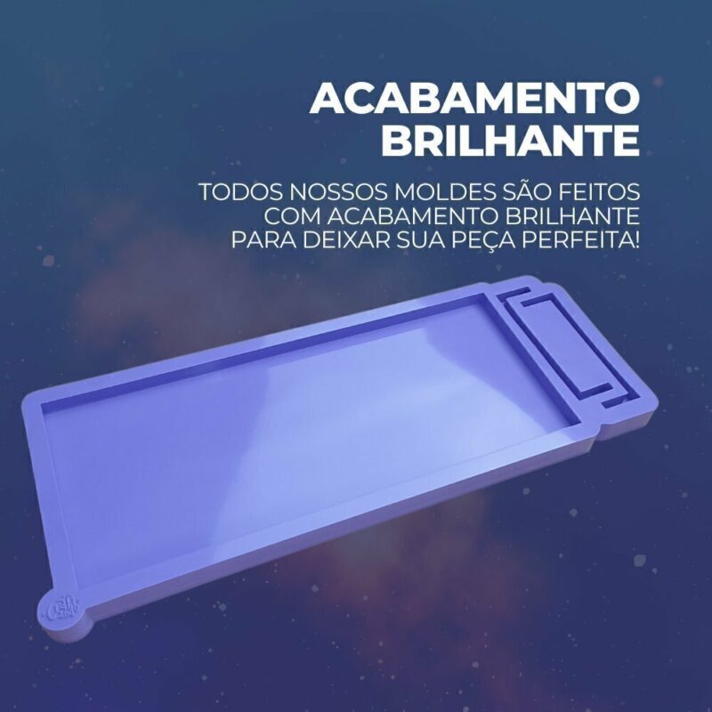 Molde de Silicone Para Resina Epóxi Bandeja Decor - Imagem 3