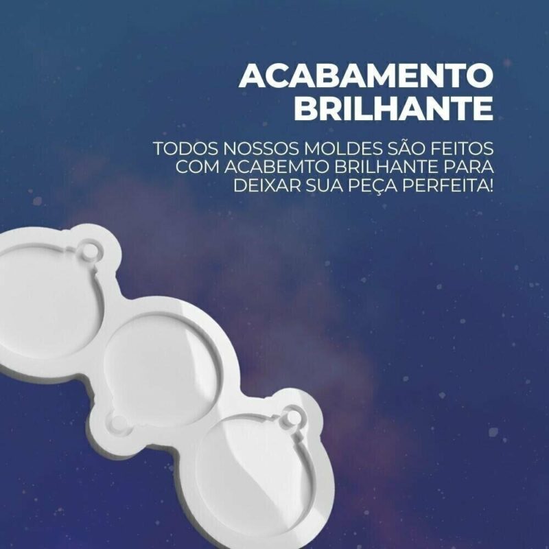 Molde de Silicone Para Resina Epóxi Bolinhas de Natal - Imagem 3
