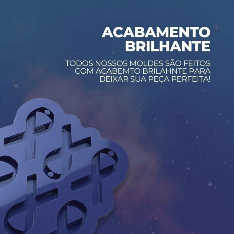 Molde de Silicone Para Resina Epóxi Chaveiro laço Outubro Rosa - Imagem 3