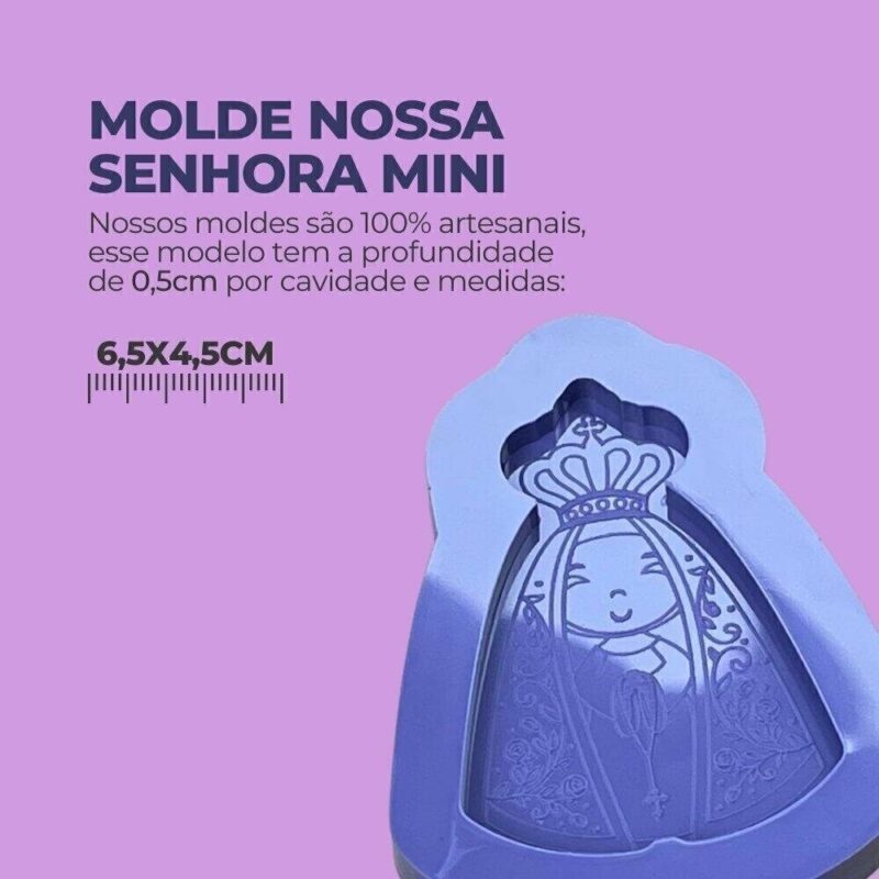 Molde de Silicone Para Resina Epóxi Chaveiro Nossa Senhora - Imagem 2