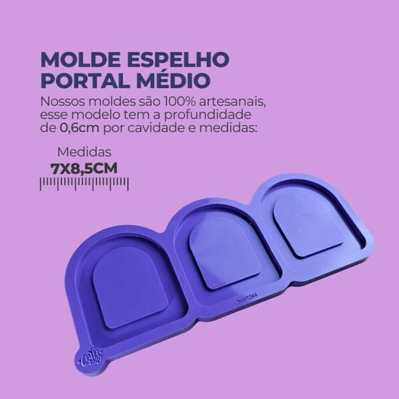 Molde de Silicone Para Resina Epóxi Espelho Portal Médio - Imagem 2