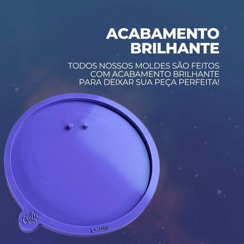 Molde de Silicone Para Resina Porta Aliança Redondo Furo Superior - Imagem 3