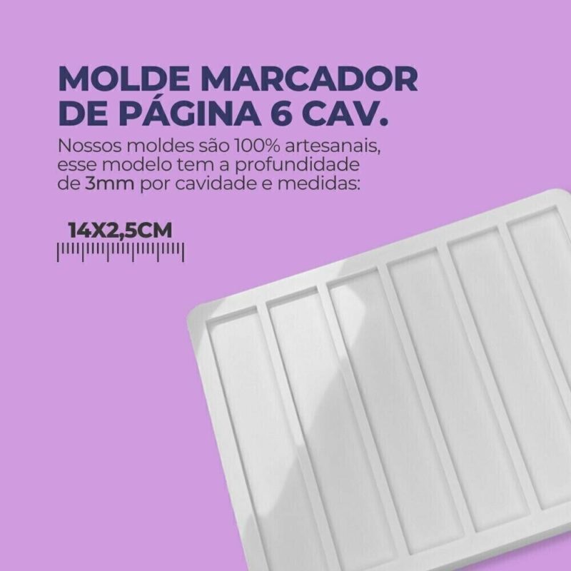 Molde de Silicone Para Resina Epóxi Marcador de Página 14cm - Imagem 2