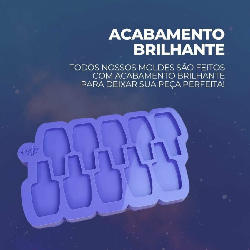 Molde de Silicone Para Resina Epóxi Paleta Esmalte 5cm - Imagem 3