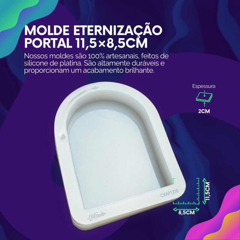 Molde de Silicone Eternização Portal 11,5x8,5cm - Imagem 2