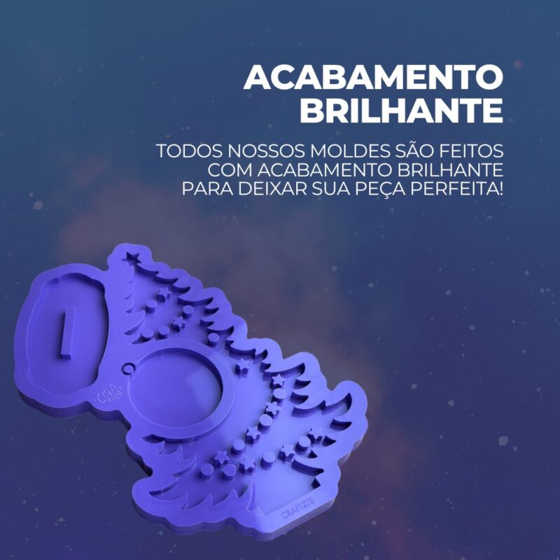Molde de Silicone Para Resina Epóxi Arvore de Natal 2024 18cm - Image 3
