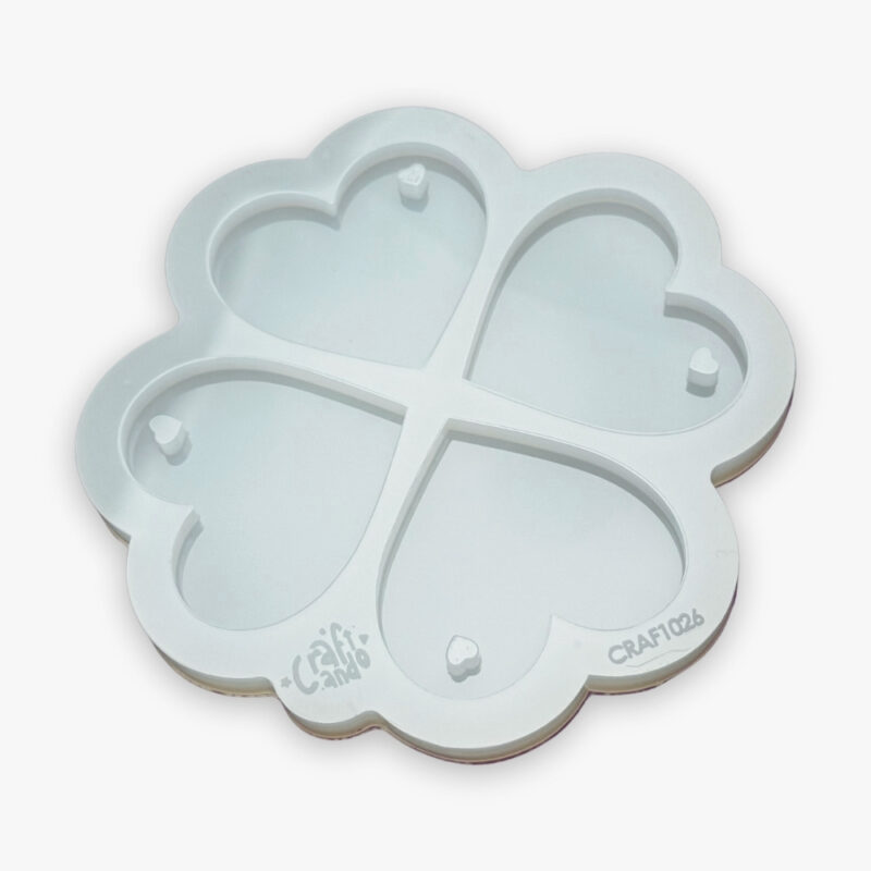 Molde de Silicone Para Resina Epóxi Coração Médio Chaveiros