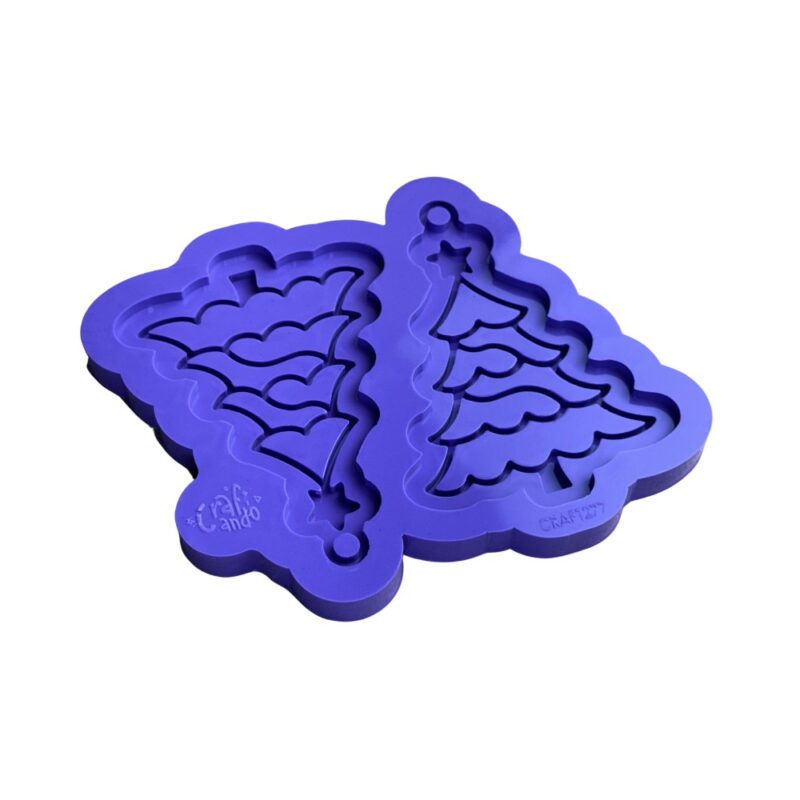 Molde de Silicone Para Resina Epóxi Enfeite de Natal Arvore 3D
