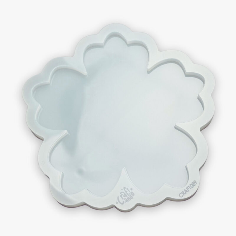 Molde de Silicone Para Resina Epóxi Porta Copos Flor