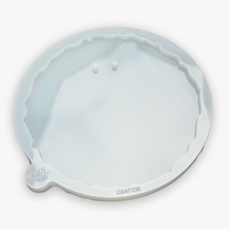 Molde de Silicone Para Resina Porta Aliança Geodo Furo Superior