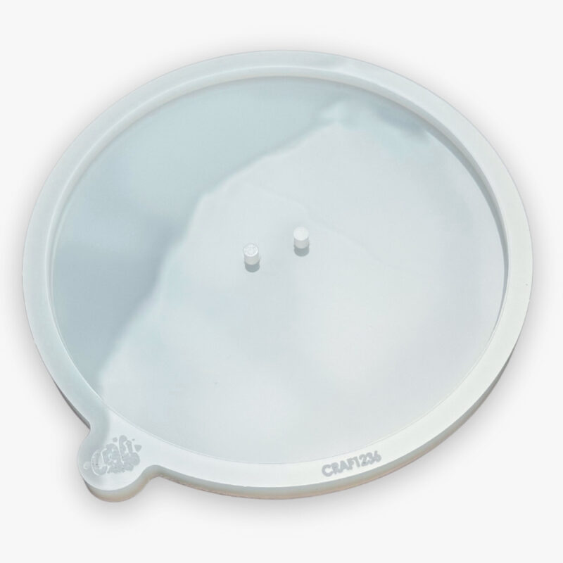 Molde de Silicone Para Resina Porta Aliança Redondo 15cm Furo Central