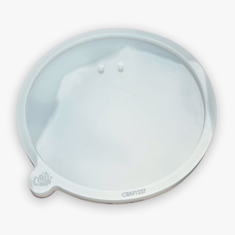Molde de Silicone Para Resina Porta Aliança Redondo 15cm Furo Superior