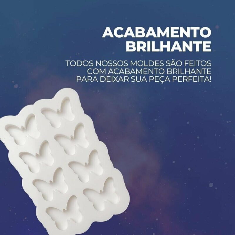 Molde de Silicone Para Resina Epóxi Paleta Mini Borboletas - Imagem 3