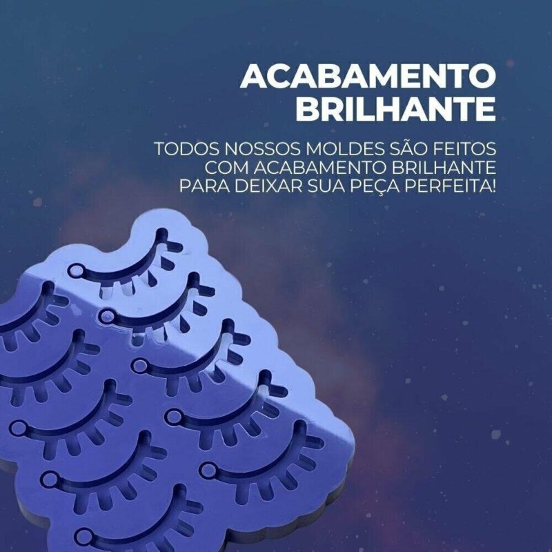 Molde de Silicone Para Resina Epóxi Cílios 10 cavidades - Imagem 2