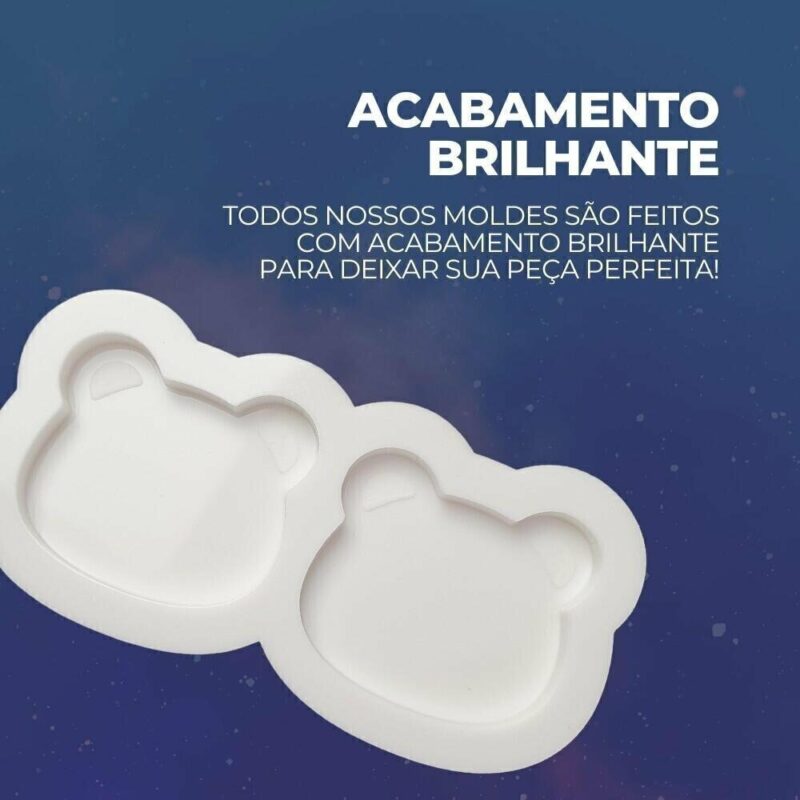 Molde de Silicone Para Resina Epóxi Chaveiro Ursinho Maternidade - Imagem 3