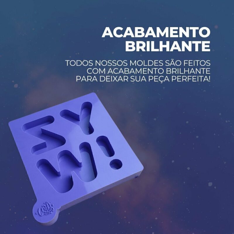 Molde de Silicone Para Resina Epóxi Conjunto de Letras W Y Z ! 4cm - Imagem 3