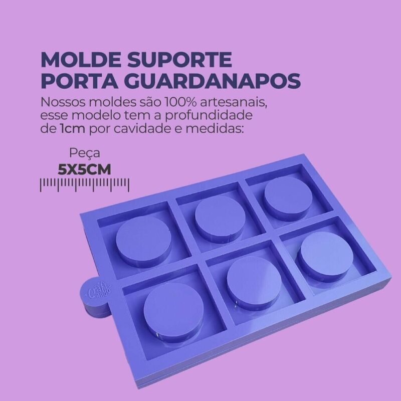 Molde de Silicone Para Resina Epóxi Suporte Porta Guardanapos - Imagem 2