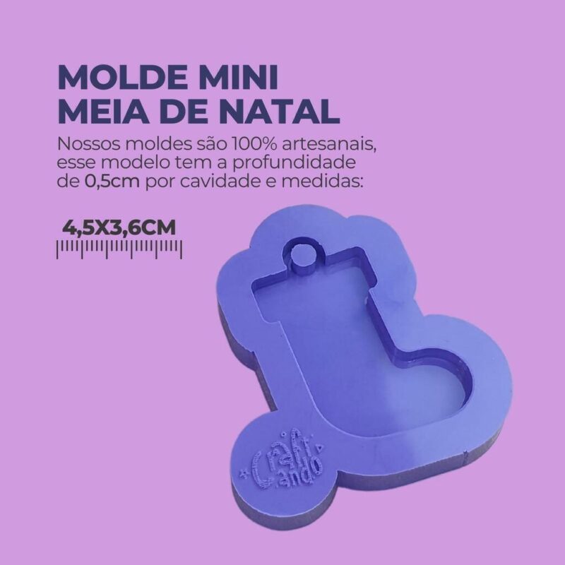 Molde Mini Meia de Natal - Imagem 2