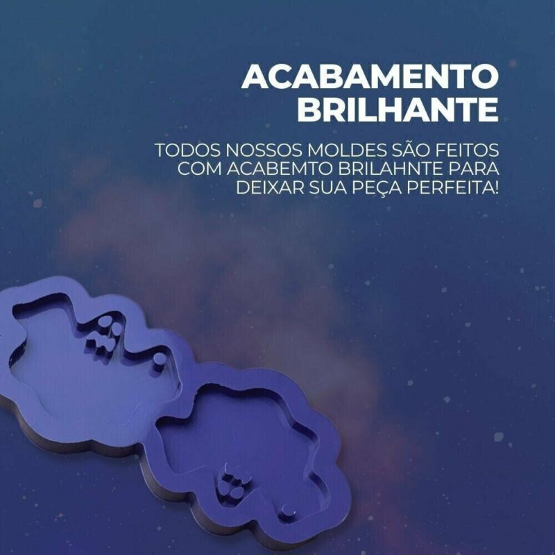 Molde de Silicone Para Resina Epóxi Chaveiro Hallowen Fantasma - Imagem 3