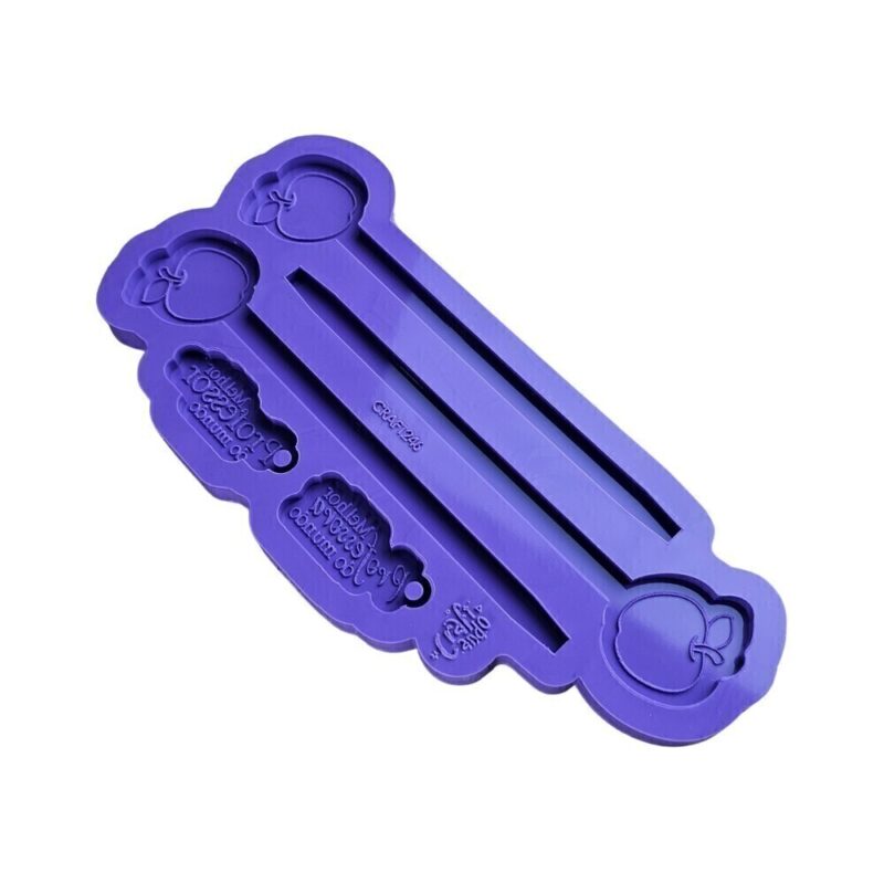 Molde de Silicone Para Resina Epóxi Caneta Maçã Professores