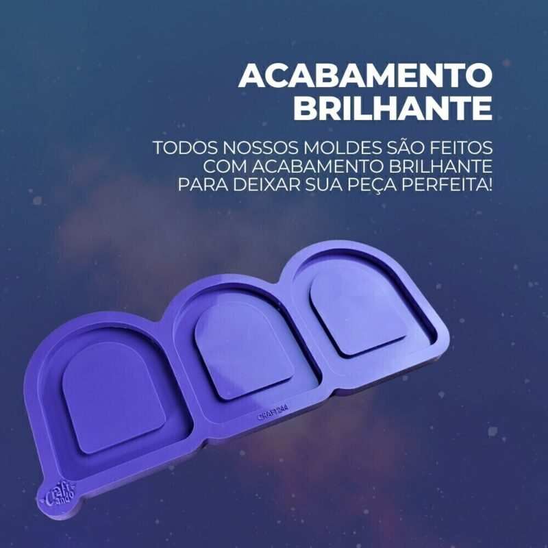 Molde de Silicone Para Resina Epóxi Espelho Portal Médio - Imagem 3